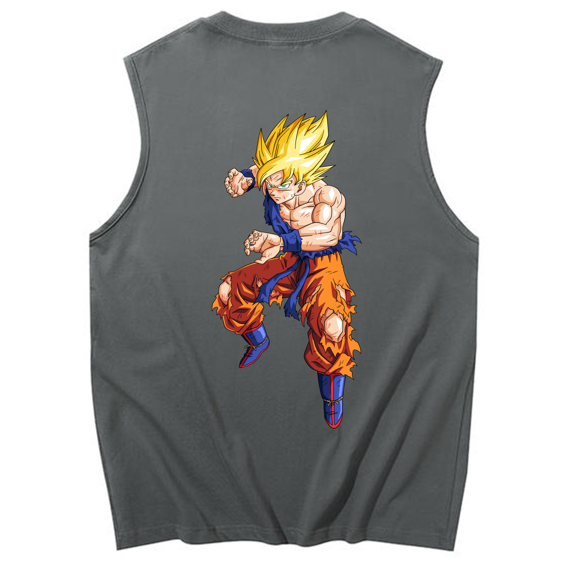 （画像用） ドラゴンボール 孫悟空（そん ごくう）Son Goku カカロット DRAGON BALL Kakarotto コットン100％タンクトップ（背面プリント）